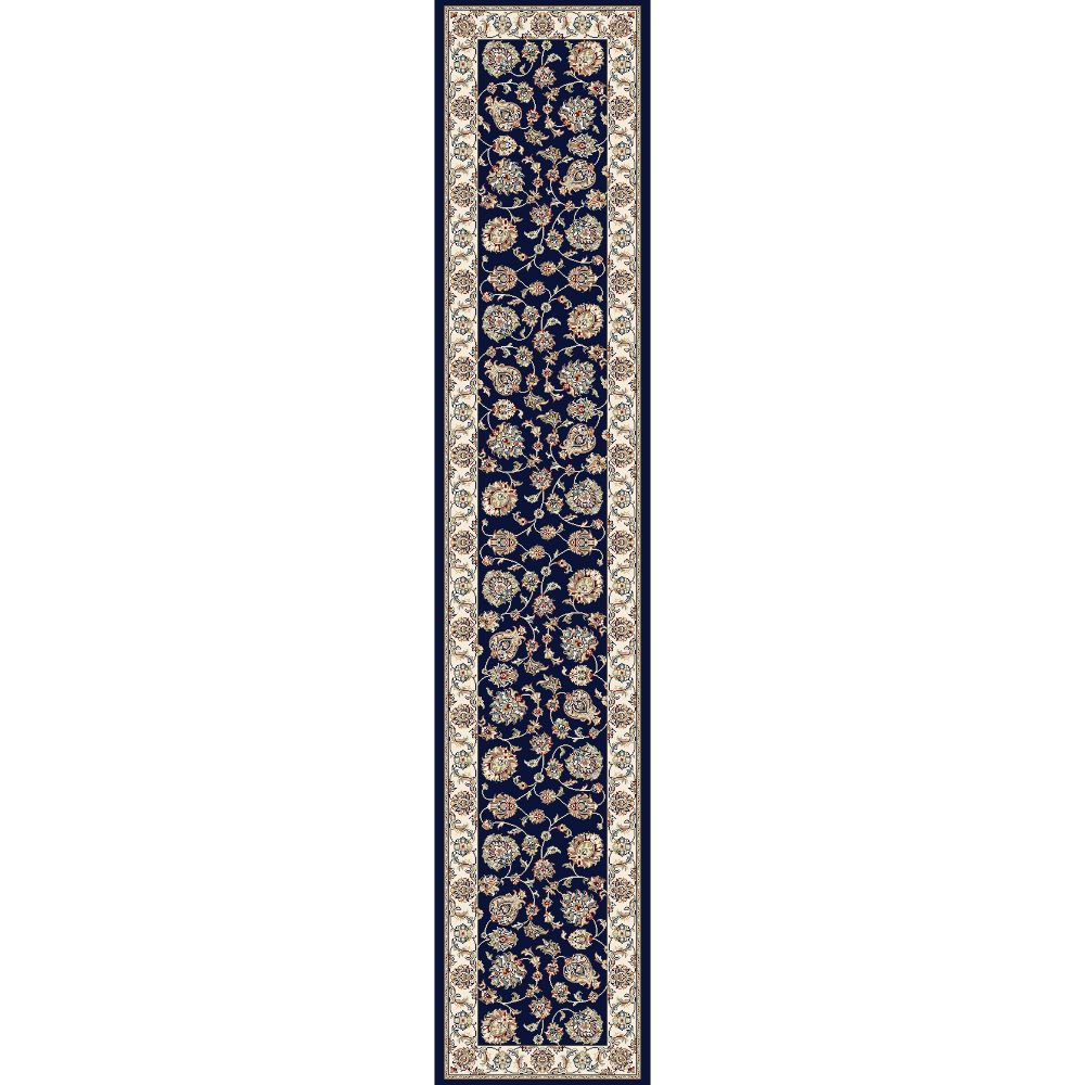 Dynamic Rugs 57365-3464 Ancient Garden 2.2 Ft. X 11 Ft. Finished Runner Rug in Blue/Ivory